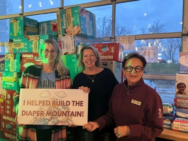 Diaper mountain charity event